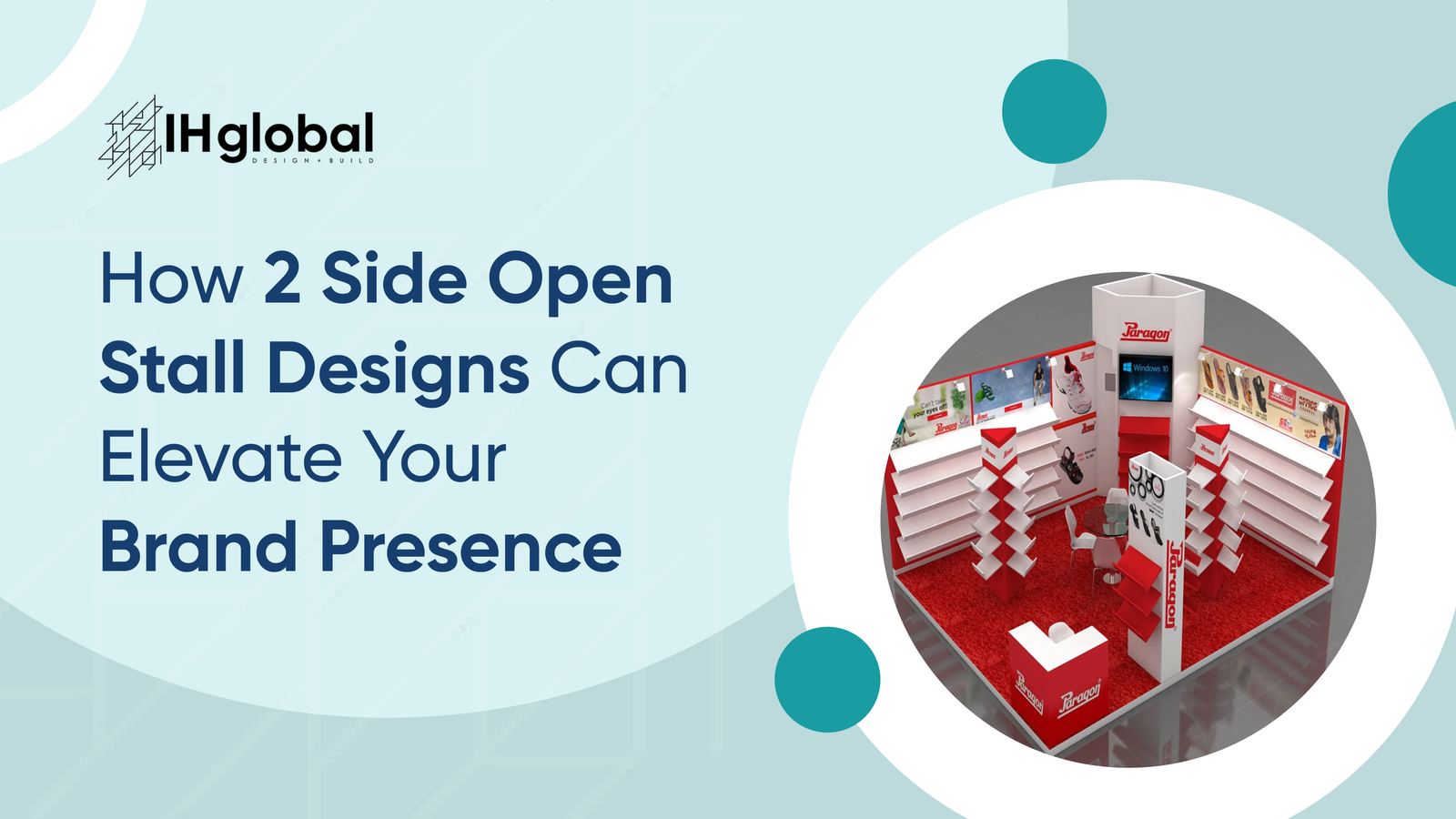 2 side open exhibition stall design